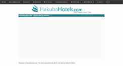 Desktop Screenshot of hakubahotels.com